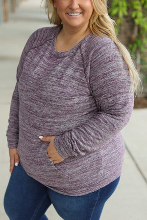 Hannah Pocket Pullover - Purple by Michelle Mae