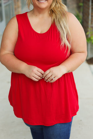 Renee Ruffle Tank - Red by Michelle Mae