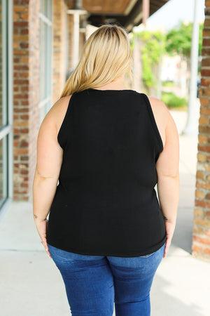 Tara Ribbed Tank - Black by Michelle Mae