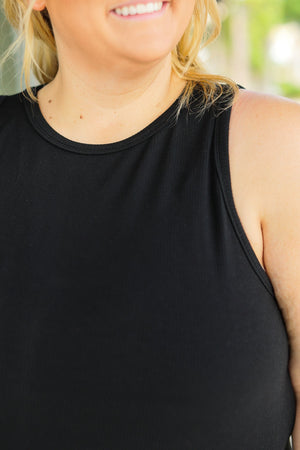 Tara Ribbed Tank - Black by Michelle Mae