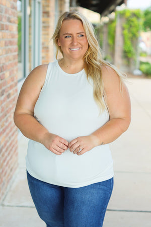 Tara Ribbed Tank - White by Michelle Mae