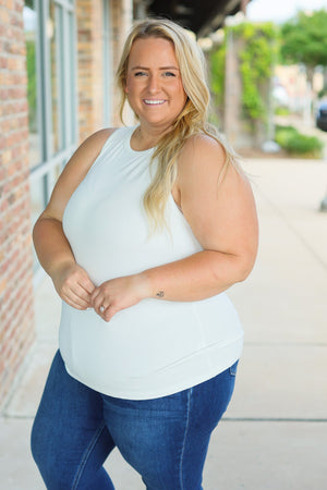 Tara Ribbed Tank - White by Michelle Mae