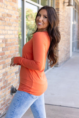 Larissa Long Sleeve - Pumpkin by Michelle Mae