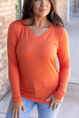 Larissa Long Sleeve - Pumpkin by Michelle Mae