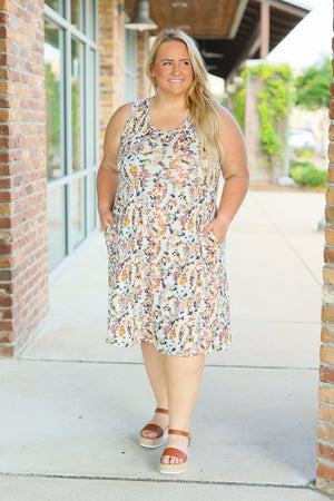 Kelsey Buttery Soft Tank Dress - Autumn Mix by Michelle Mae