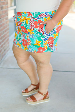 Sienna Skort - Tropical Floral Mix by Michelle Mae