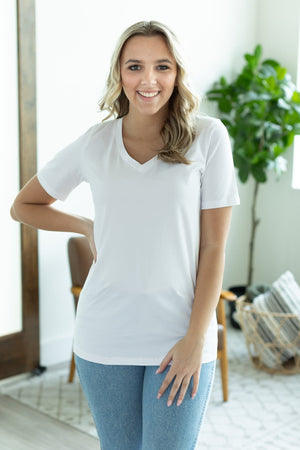 Olivia Tee - White by Michelle Mae