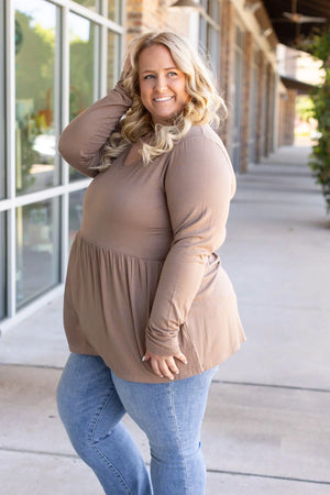 Long Sleeve Sarah Ruffle - Mocha by Michelle Mae