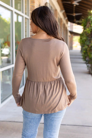 Long Sleeve Sarah Ruffle - Mocha by Michelle Mae