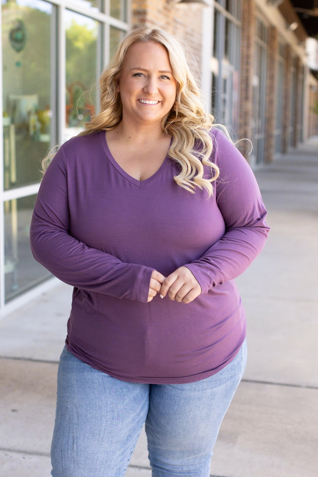 Larissa Long Sleeve - Purple by Michelle Mae