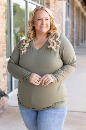 Larissa Long Sleeve - Olive by Michelle Mae