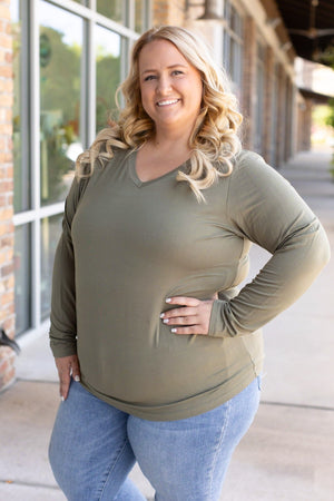 Larissa Long Sleeve - Olive by Michelle Mae