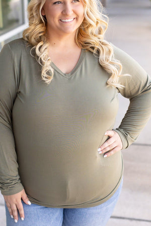 Larissa Long Sleeve - Olive by Michelle Mae