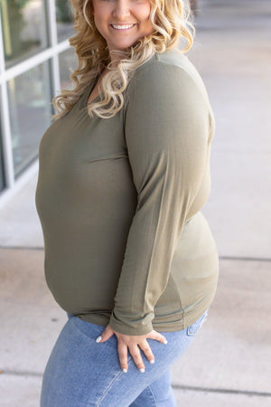 Larissa Long Sleeve - Olive by Michelle Mae