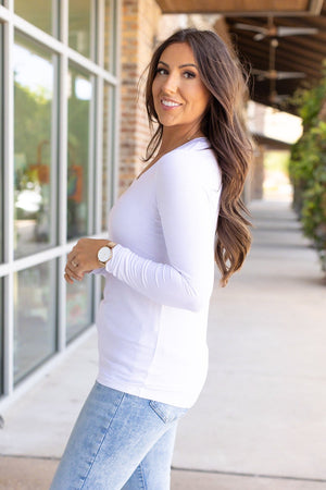 Larissa Long Sleeve - White by Michelle Mae