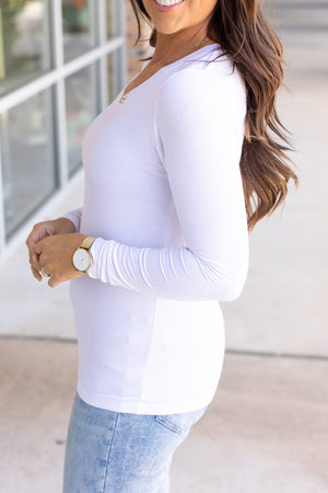 Larissa Long Sleeve - White by Michelle Mae