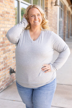 Larissa Long Sleeve - Light Grey by Michelle Mae