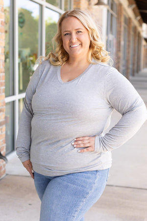 Larissa Long Sleeve - Light Grey by Michelle Mae