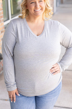 Larissa Long Sleeve - Light Grey by Michelle Mae