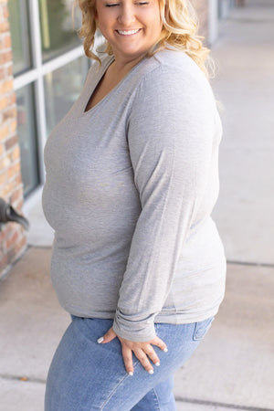 Larissa Long Sleeve - Light Grey by Michelle Mae