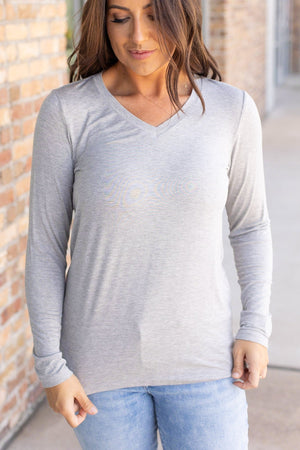 Larissa Long Sleeve - Light Grey by Michelle Mae