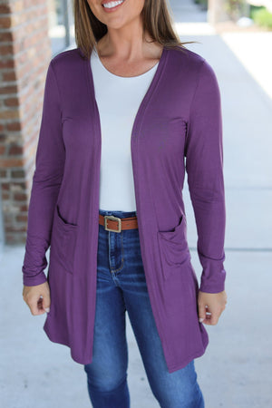 Classic Cardigan - Purple by Michelle Mae