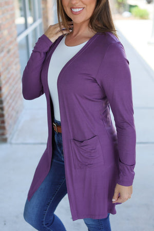 Classic Cardigan - Purple by Michelle Mae