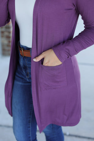 Classic Cardigan - Purple by Michelle Mae