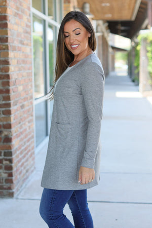 Classic Cardigan - Light Grey by Michelle Mae