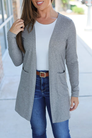 Classic Cardigan - Light Grey by Michelle Mae