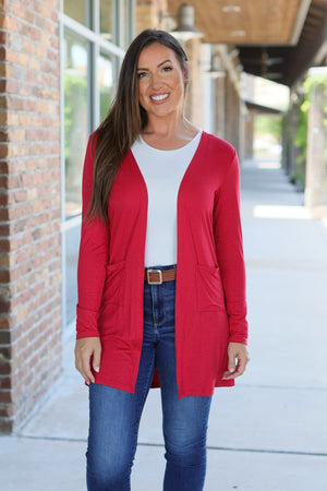 Classic Cardigan - Red by Michelle Mae