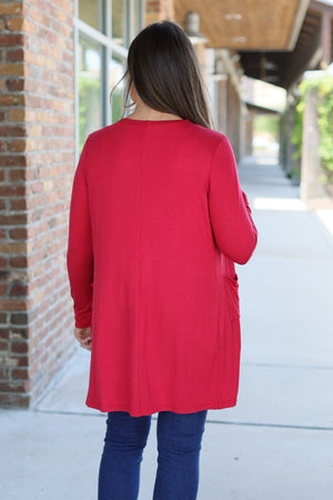 Classic Cardigan - Red by Michelle Mae