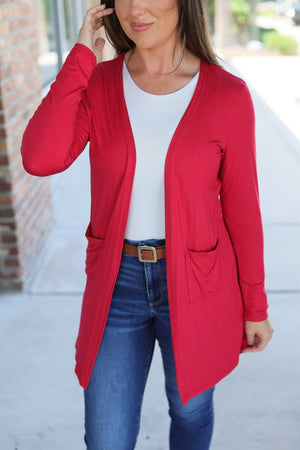 Classic Cardigan - Red by Michelle Mae