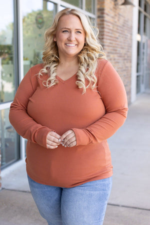 Leah Long Sleeve Top - Pumpkin by Michelle Mae