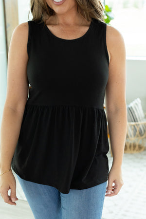 Renee Ruffle Tank - Black by Michelle Mae