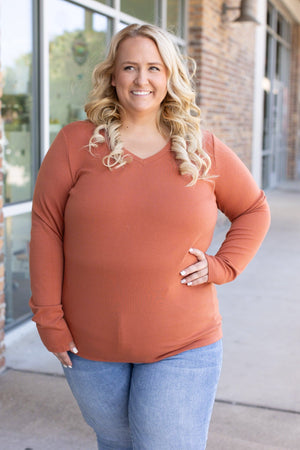 Leah Long Sleeve Top - Pumpkin by Michelle Mae