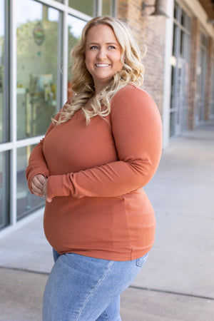 Leah Long Sleeve Top - Pumpkin by Michelle Mae