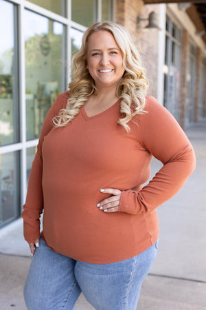 Leah Long Sleeve Top - Pumpkin by Michelle Mae