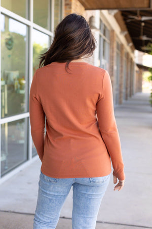 Leah Long Sleeve Top - Pumpkin by Michelle Mae