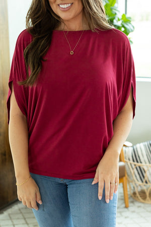 Darcy Dolman Top - Burgundy by Michelle Mae