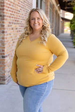 Leah Long Sleeve Top - Mustard by Michelle Mae