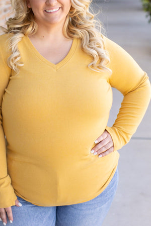 Leah Long Sleeve Top - Mustard by Michelle Mae