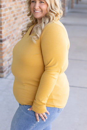 Leah Long Sleeve Top - Mustard by Michelle Mae