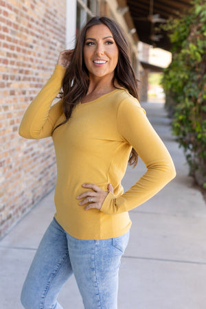 Leah Long Sleeve Top - Mustard by Michelle Mae