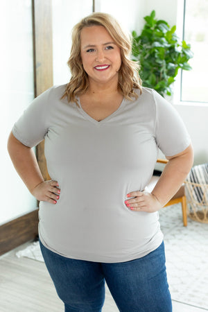 Olivia Tee - Stone Grey by Michelle Mae