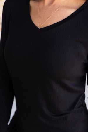 Larissa Long Sleeve - Black by Michelle Mae