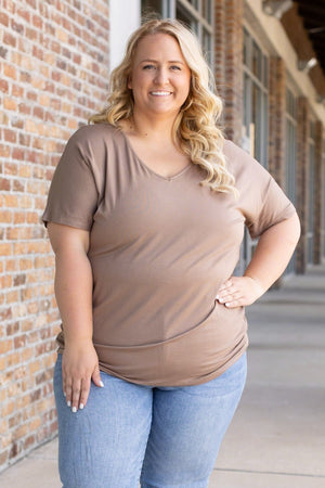 Chloe Cozy Tee - Mocha by Michelle Mae