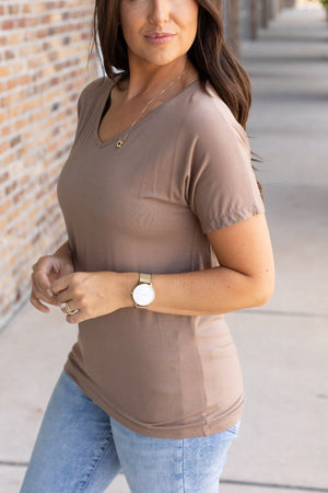 Chloe Cozy Tee - Mocha by Michelle Mae