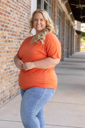 Chloe Cozy Tee - Pumpkin by Michelle Mae