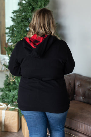 Avery Accent HalfZip Hoodie - Buffalo Plaid by Michelle Mae